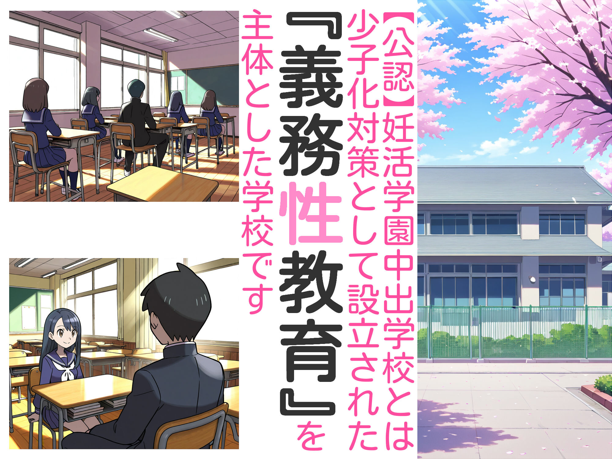 義務性教育〜妊娠すると卒業できる学校〜 1枚目