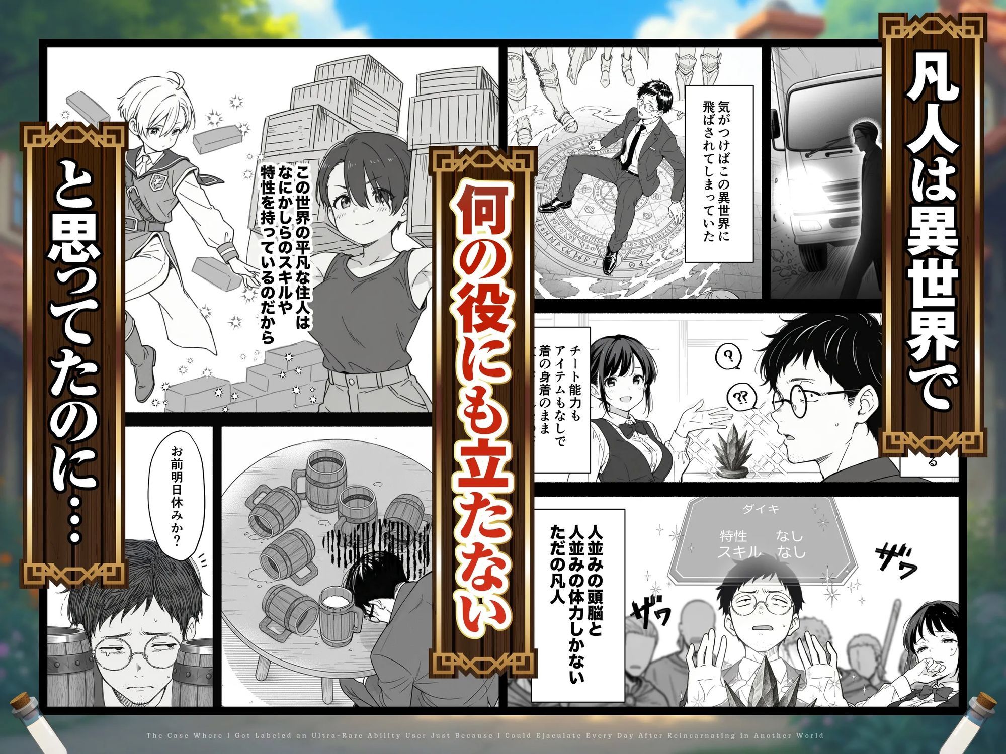 異世界転生したら毎日射精できるというだけで激レア能力者認定された件 1枚目