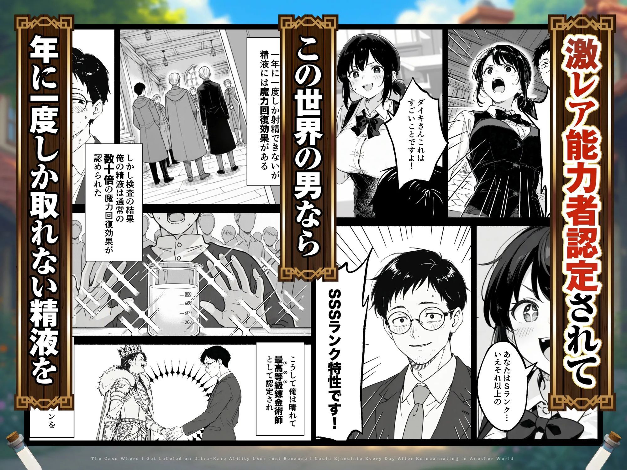 異世界転生したら毎日射精できるというだけで激レア能力者認定された件 3枚目