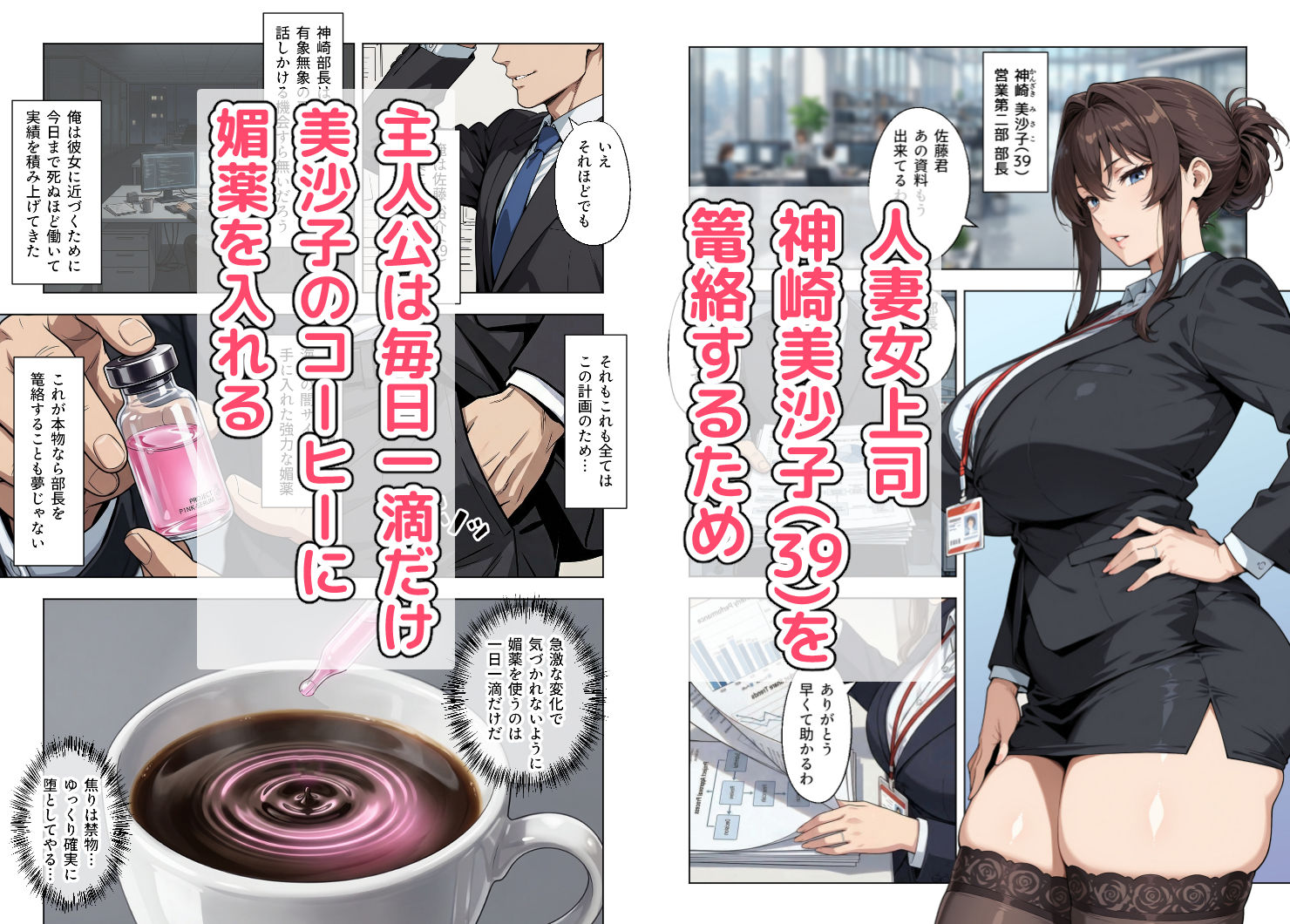 人妻女上司（39）に毎日一滴だけ媚薬を盛ってみた 1枚目