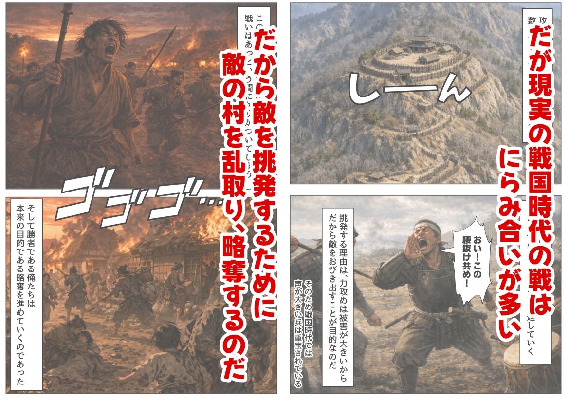 《戦の乱取り（略奪）》 戦国時代の農村に俺が転生したら、エロすぎた史実の話 3枚目