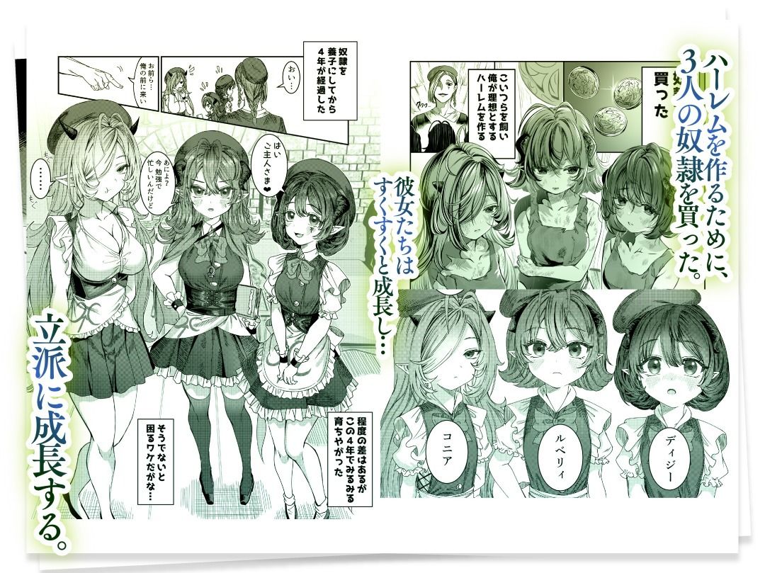 奴◯を調教してハーレム作る〜育てた奴◯たちと純愛ハーレムHするまでの話〜 1枚目