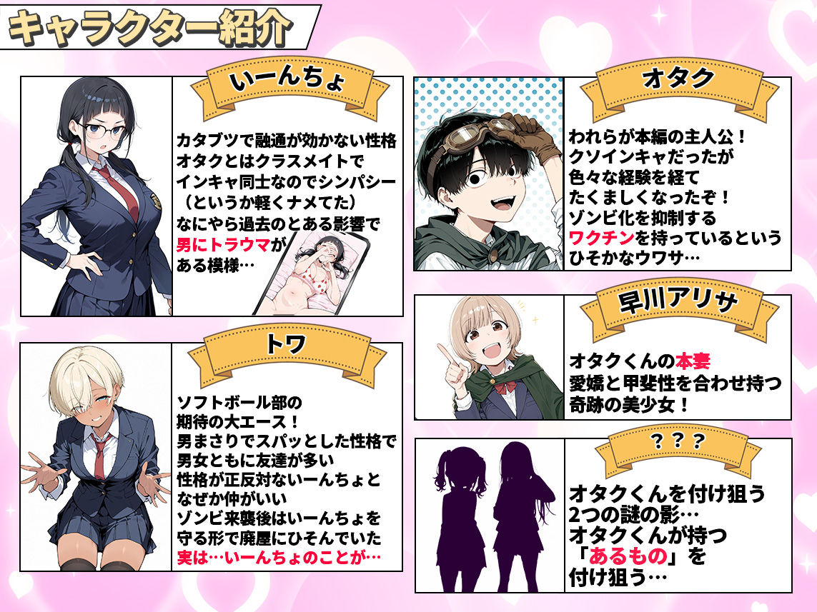 ゾンビに支配された学園で冴えない童貞のオタク君が少女たちの救世主になる話2 1枚目