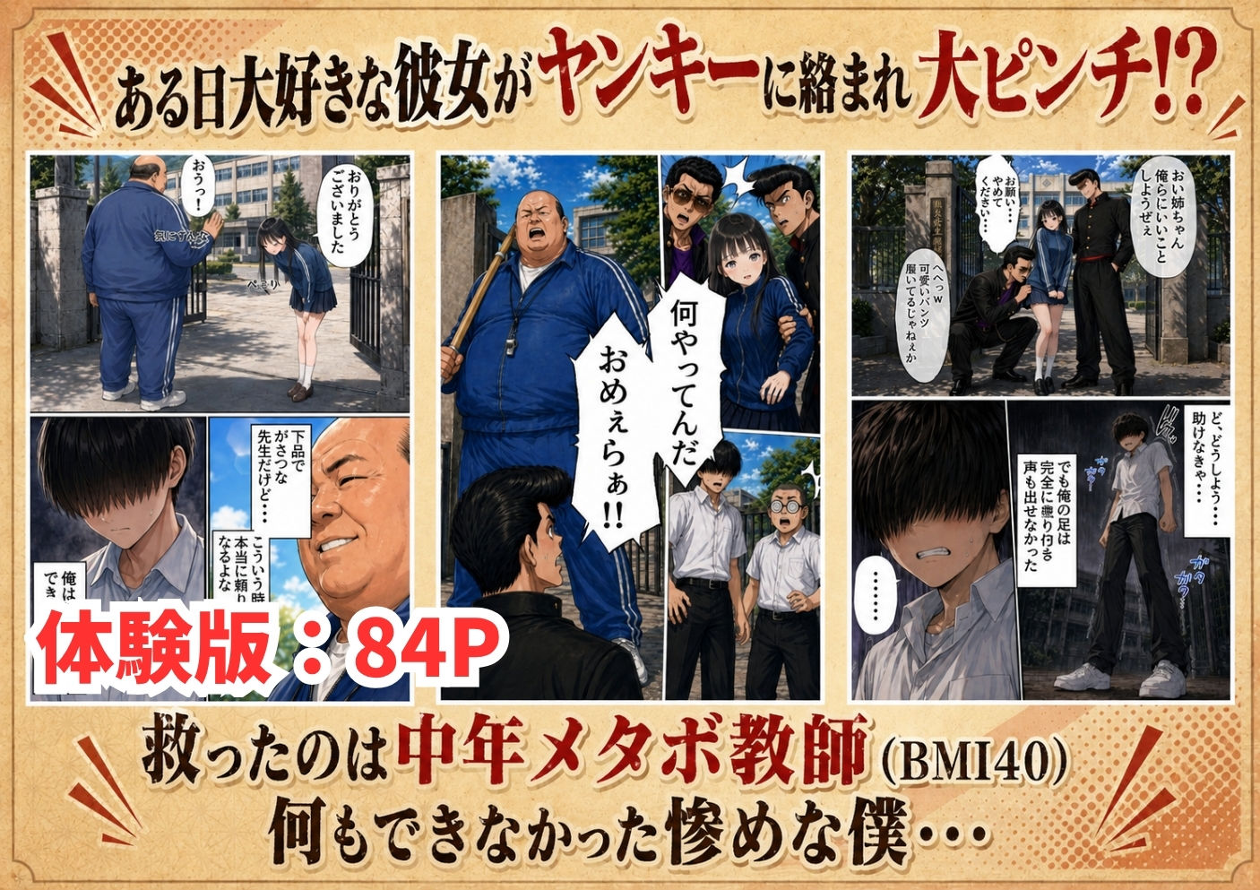 【昭和編】想いを寄せていたクラスメイトが中年メタボ教師（BMI40）と肉体関係だった件 3枚目