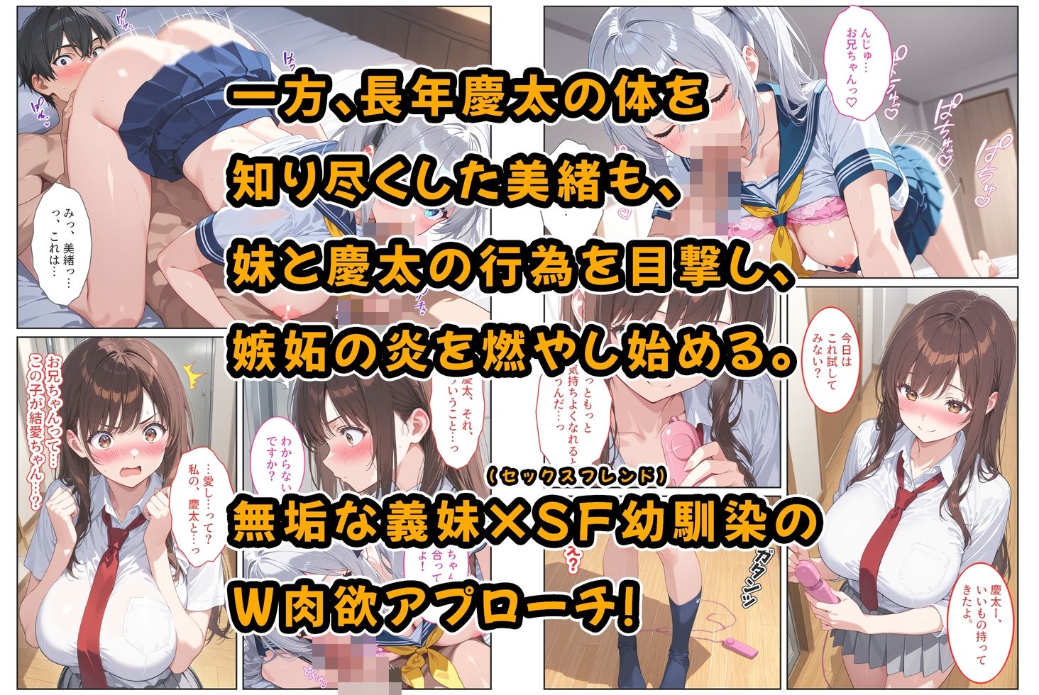 義妹ができたら幼馴染が嫉妬爆発！〜義妹と幼馴染のW爆乳ハーレム中出しセックス〜 7枚目