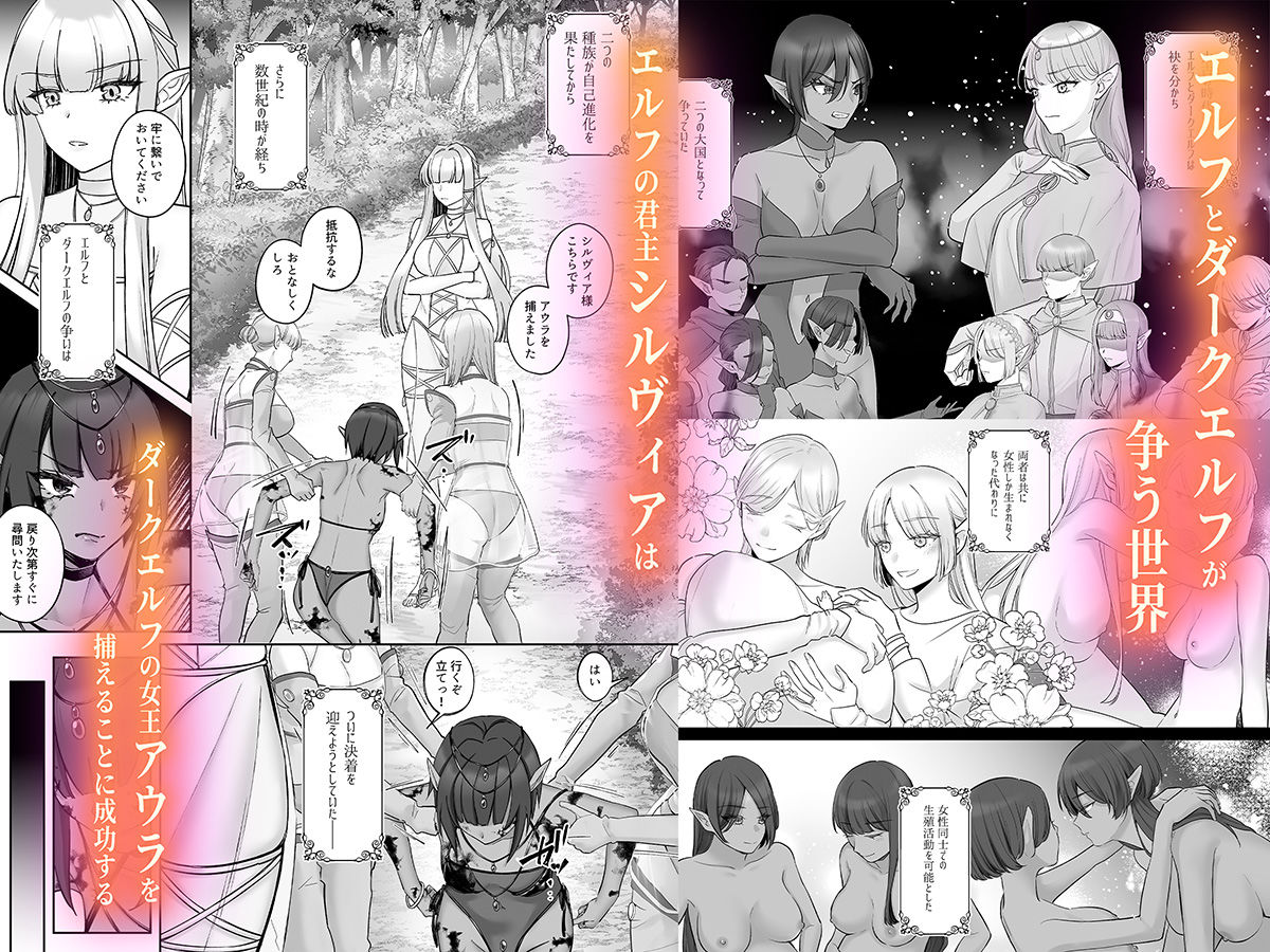 エルフ陥落 〜エルフにえっちな淫紋を付けてレズ堕ちさせる〜 1枚目