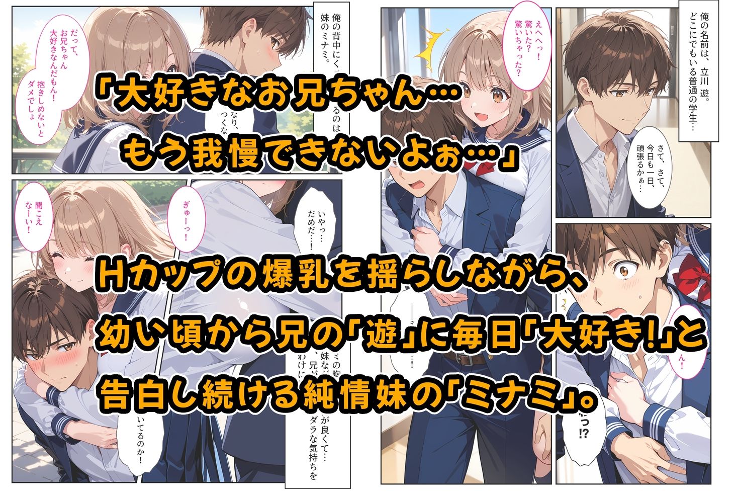 間違って媚薬を飲んで発情しちゃった爆乳妹が大好きな兄に中出しおねだりしてきた！ 1枚目