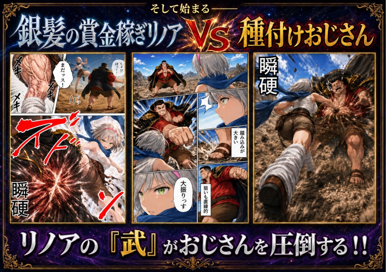 【銀髪の賞金稼ぎ編】追放された種付けおじさん、辺境でハーレム悪徳領主になる第2巻 4枚目