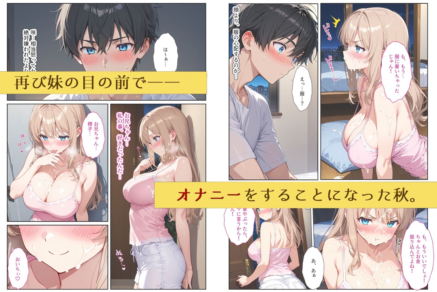 爆乳の妹をオカズにオナっていたのがバレたら妹が欲情して中出しセックスしまくった話 6枚目