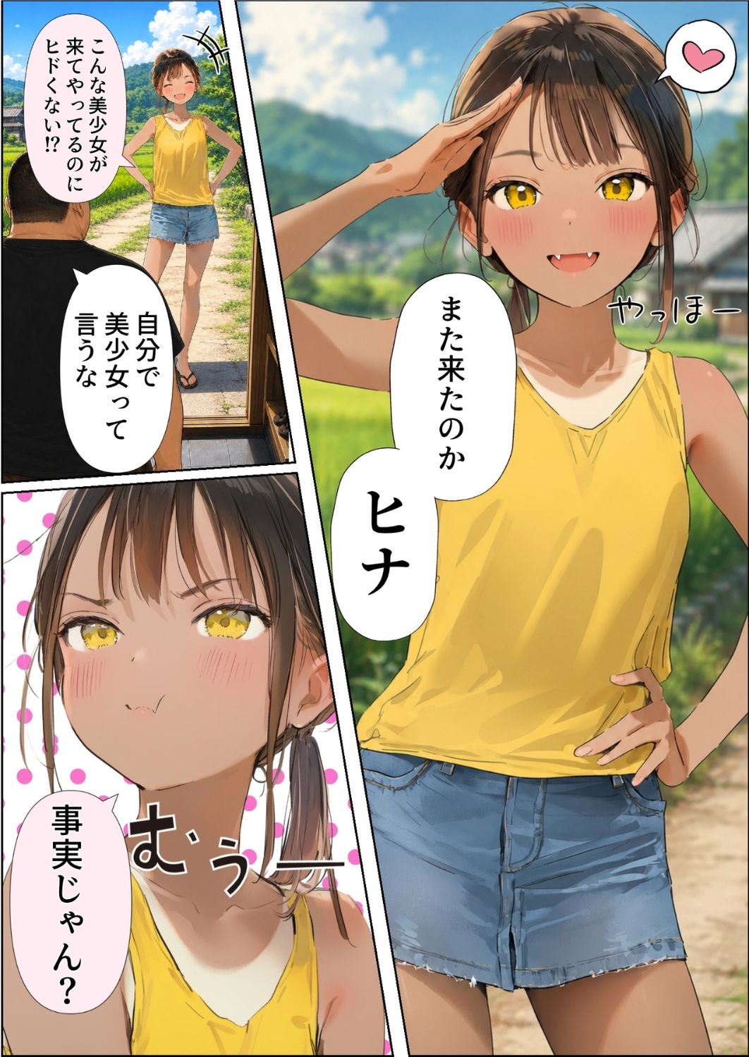 【ヒナと種付け夏休み】田舎に移住したら近所の褐色村娘と汗だくで・・・ 1枚目