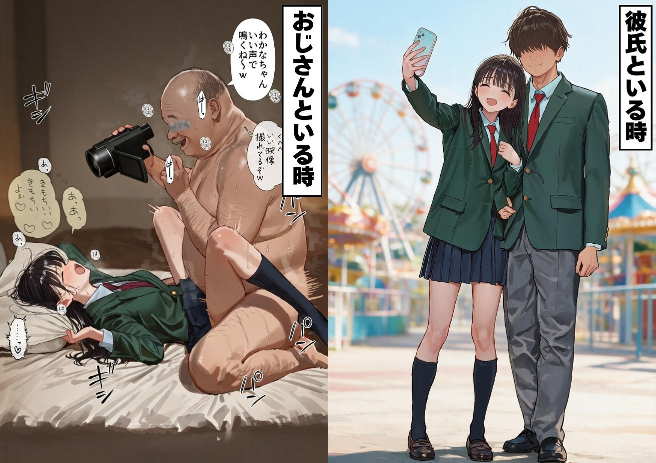 【素人ハメ撮りファイル1巻】僕の知らない所でおじさんと交尾する彼女、わかな（80/56/84） 10枚目